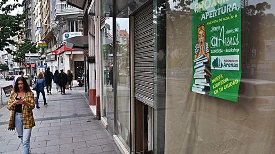 Local de la nueva librería Arenas de avenida de Oza.