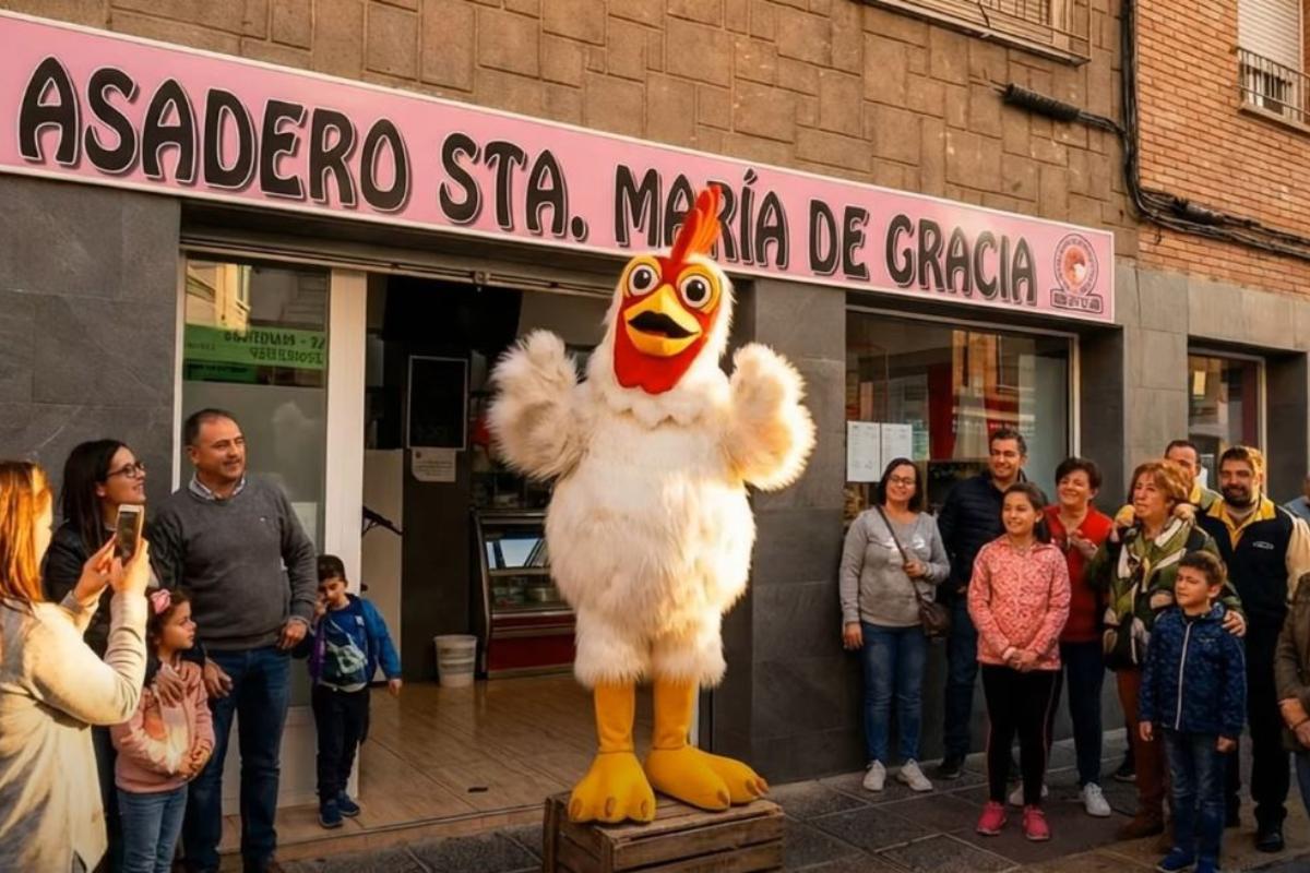 El Asadero Sta. María de Gracias se despide de sus clientes con una imagen realizada con IA.