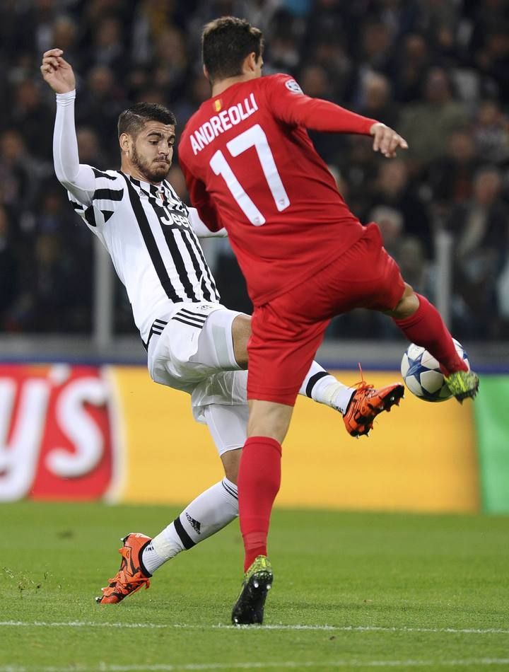 Imágenes del partido entre Juventus y Sevilla en Turín