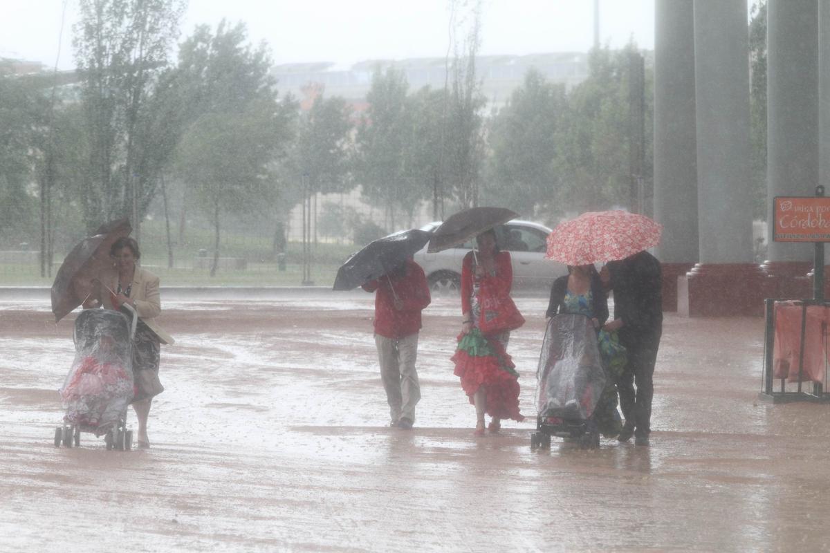 No son raras las escenas de El Arenal empapado por la lluvia.