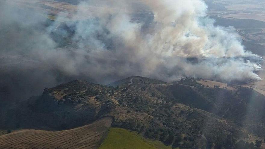 Imagen aérea de la zona afectada.