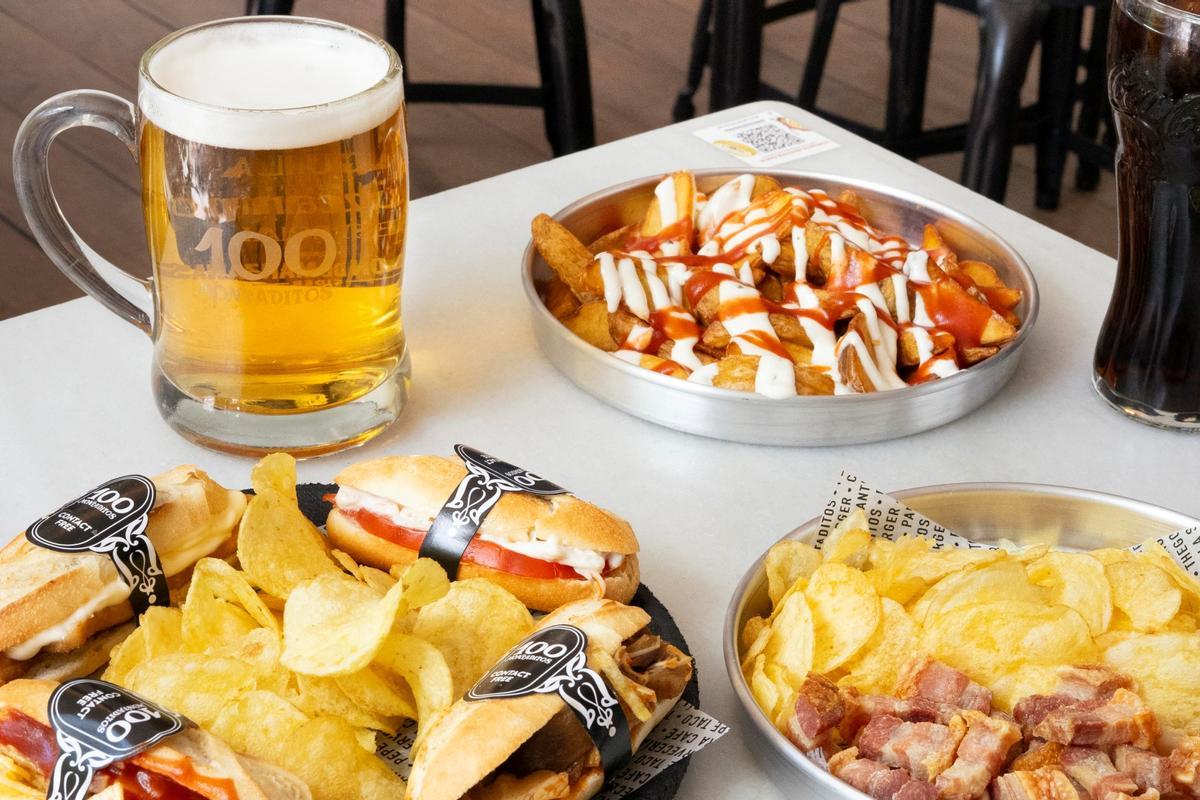 Algunos de los nuevos platos de la cadena 100 Montaditos.