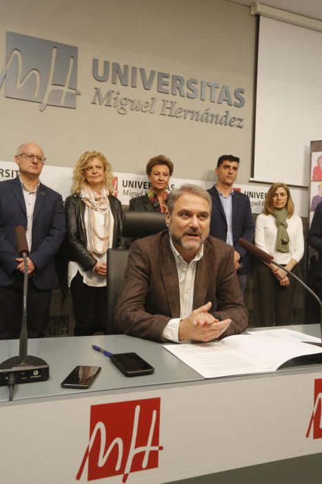 Primer acto del nuevo rector de la UMH