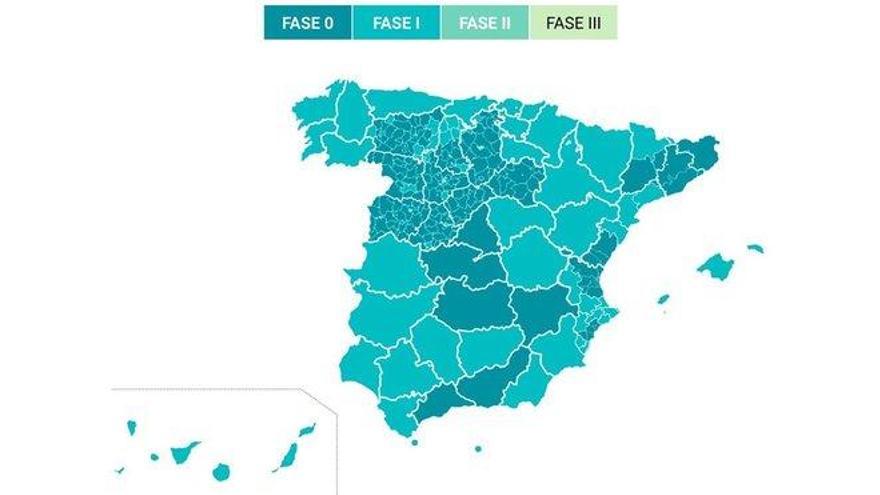 Media España pasará a la fase 1 de la desescalada el lunes 11 de mayo