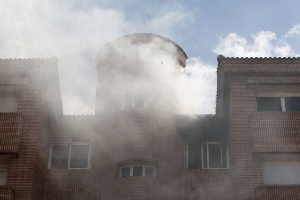 Incendio en una casa en San Antón