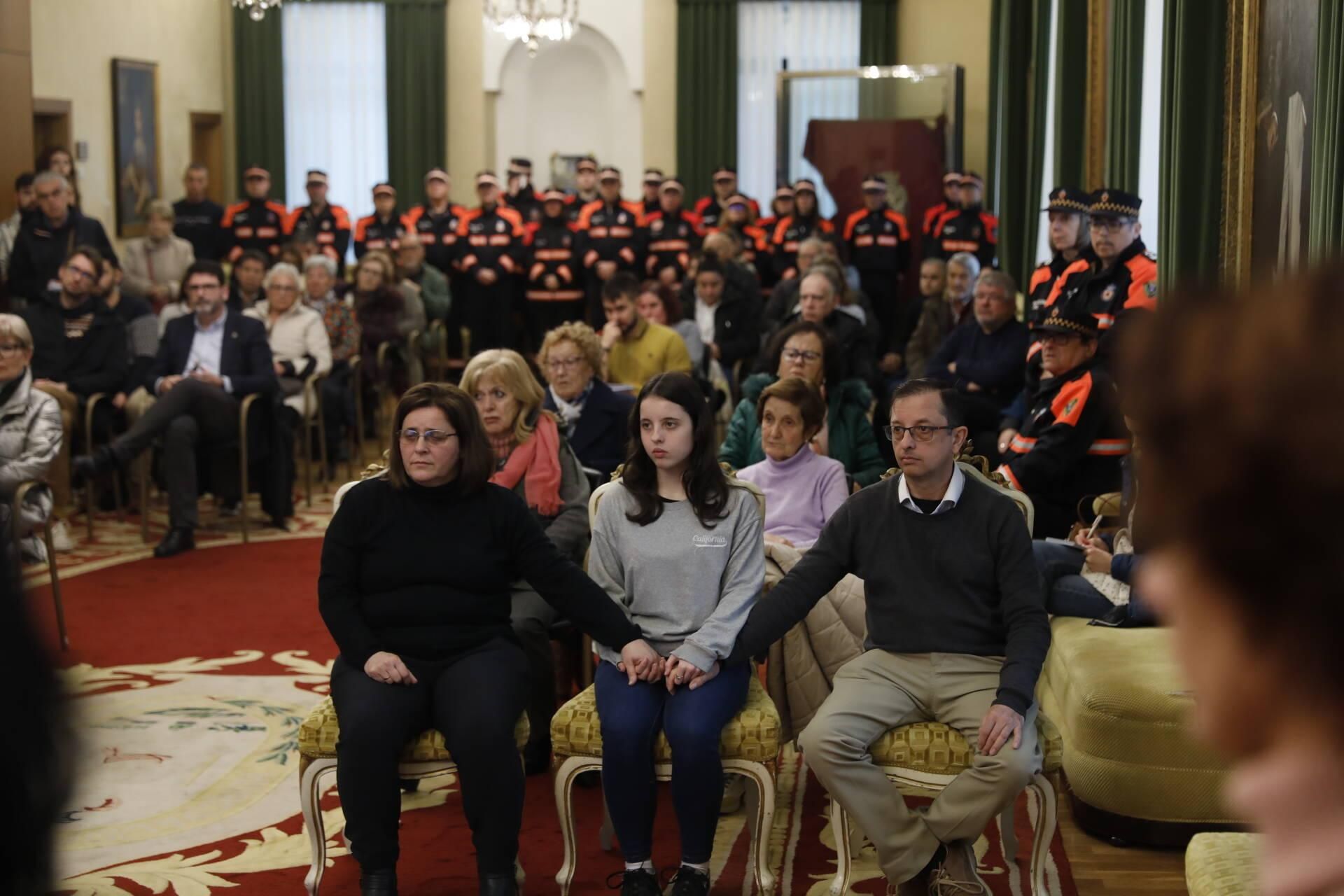 Emotivo homenaje a Inés Sánchez, la voluntaria de Protección Civil gijonesa fallecida en un accidente de tráfico en León