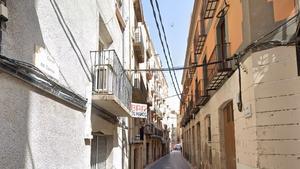 El carrer del Carme de Tortosa, lugar donde se habría producido la explosión de una bombona de gas
