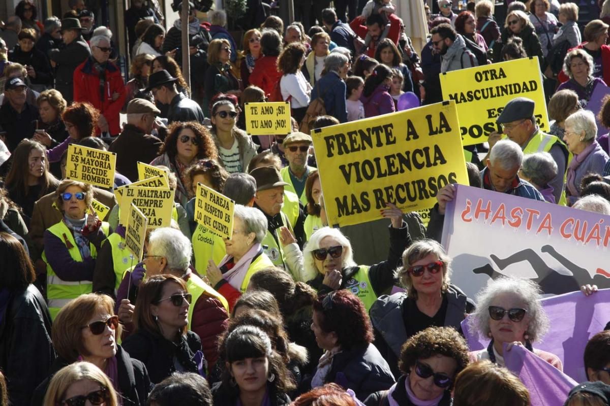 Multitudinaria manifestación contra la violencia hacia la mujeres