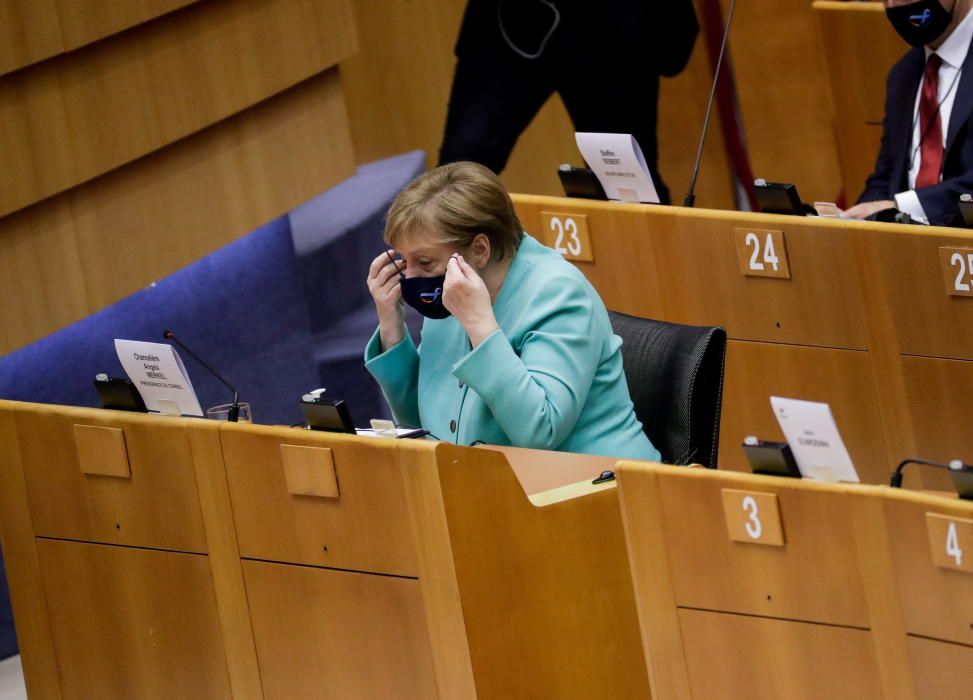 Ángela Merkel en el Parlamento Europeo