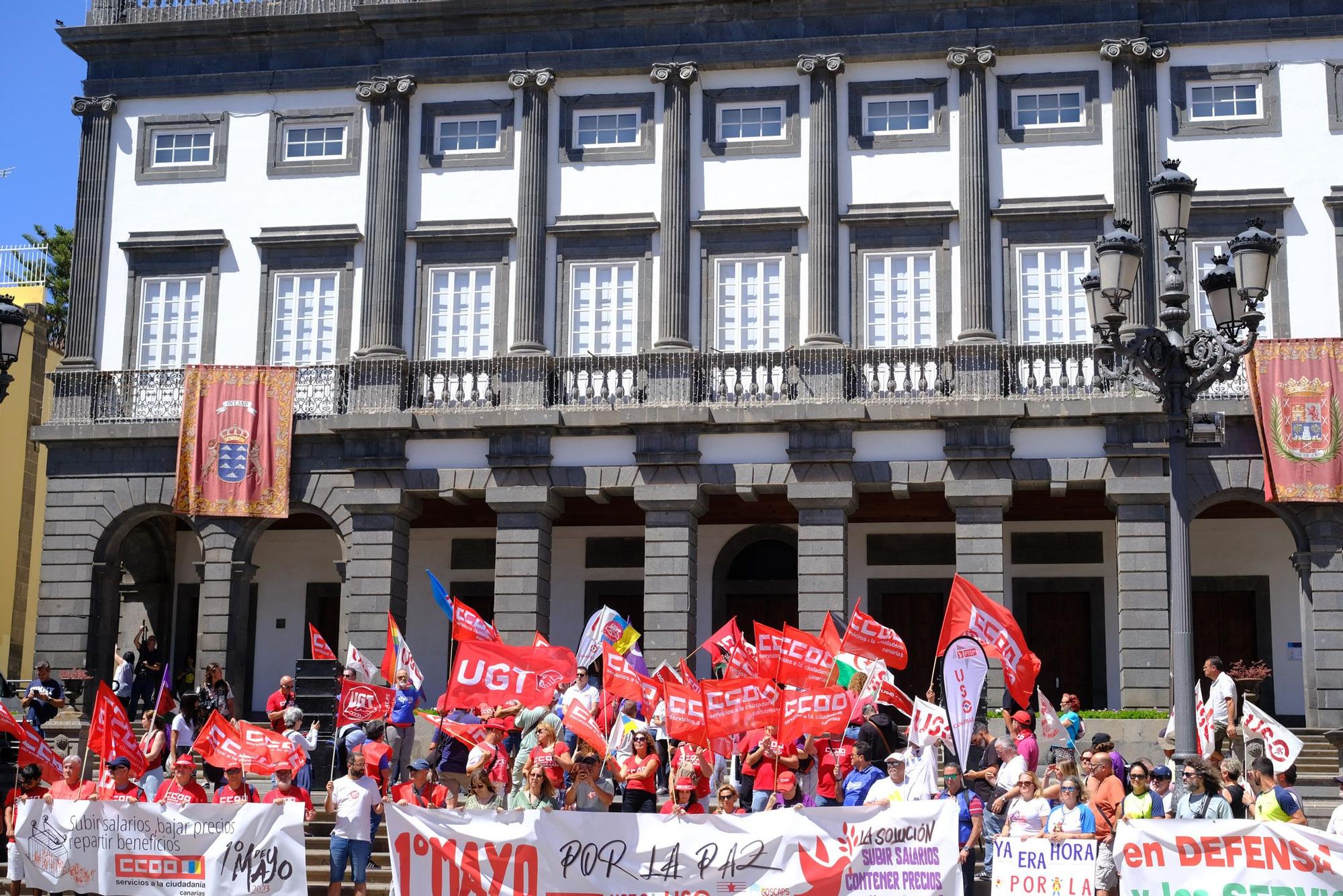 Manifestación por el Primero de Mayo en Las Palmas de Gran Canaria