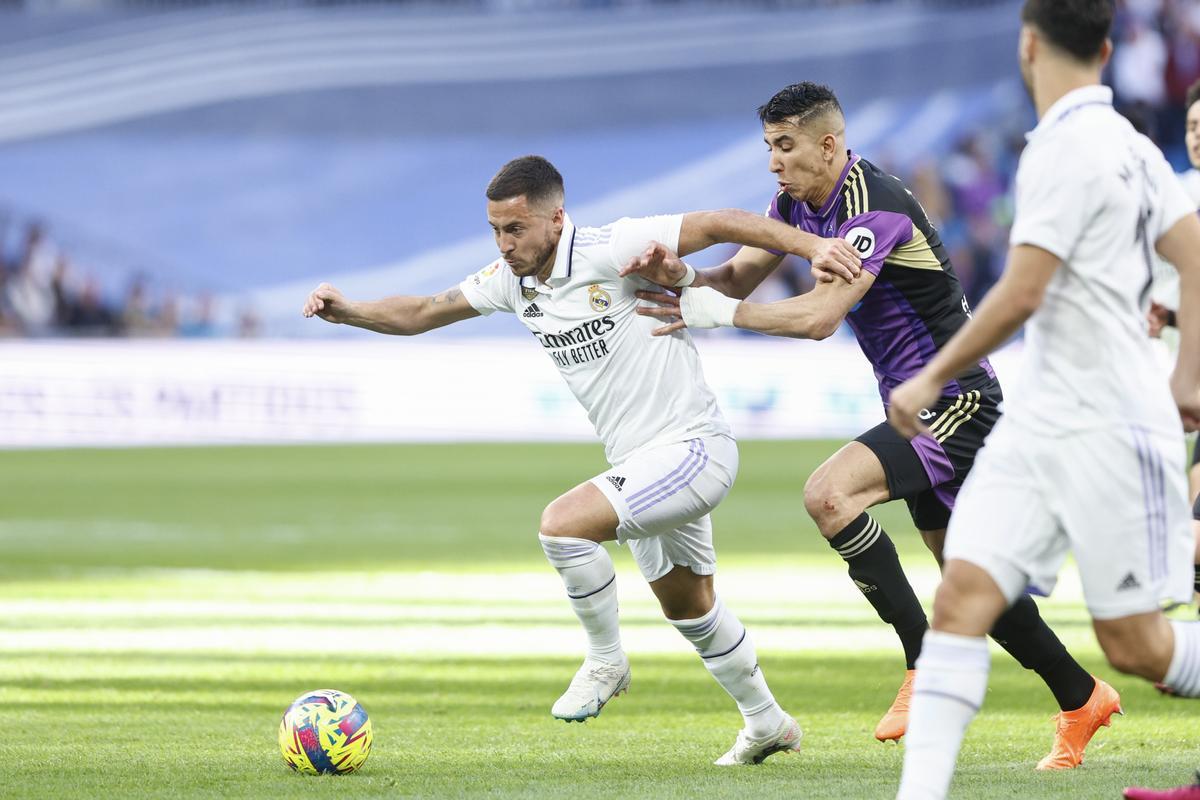 Eden Hazard, en un momento del Real Madrid-Valladolid.