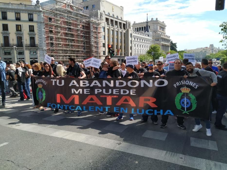 Un momento de la protesta en Madrid.