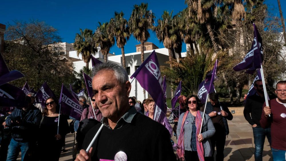 Acto de CCOO en la calle Alcazabilla con motivo del 8M