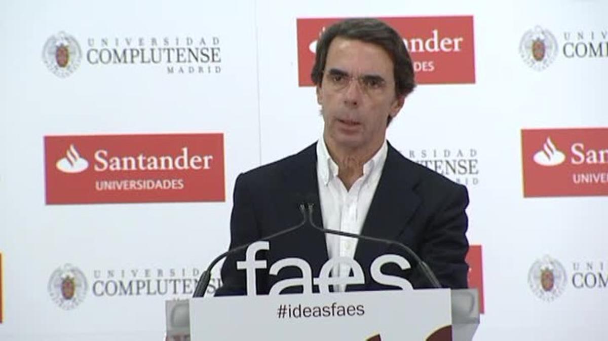 L’expresident del Govern ha clausurat els Cursos d’Estiu FAES a El Escorial.