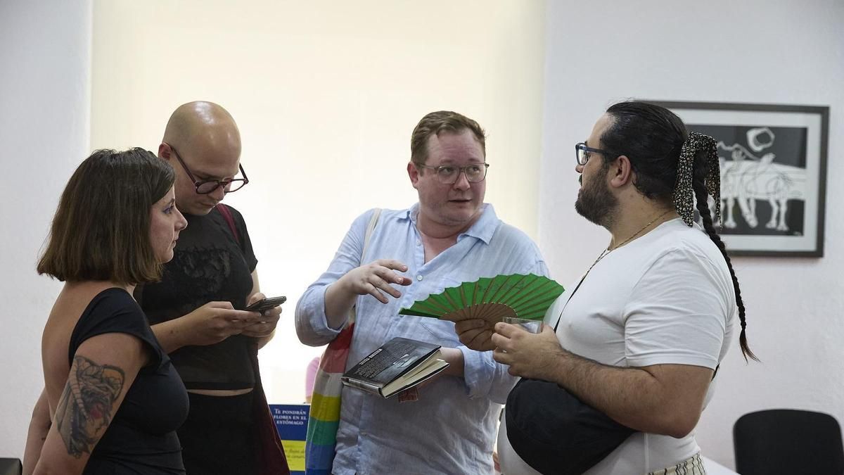 Alba Tavío, Juli Mesa, Dimas Prychyslyy y Ale Coello, ayer.