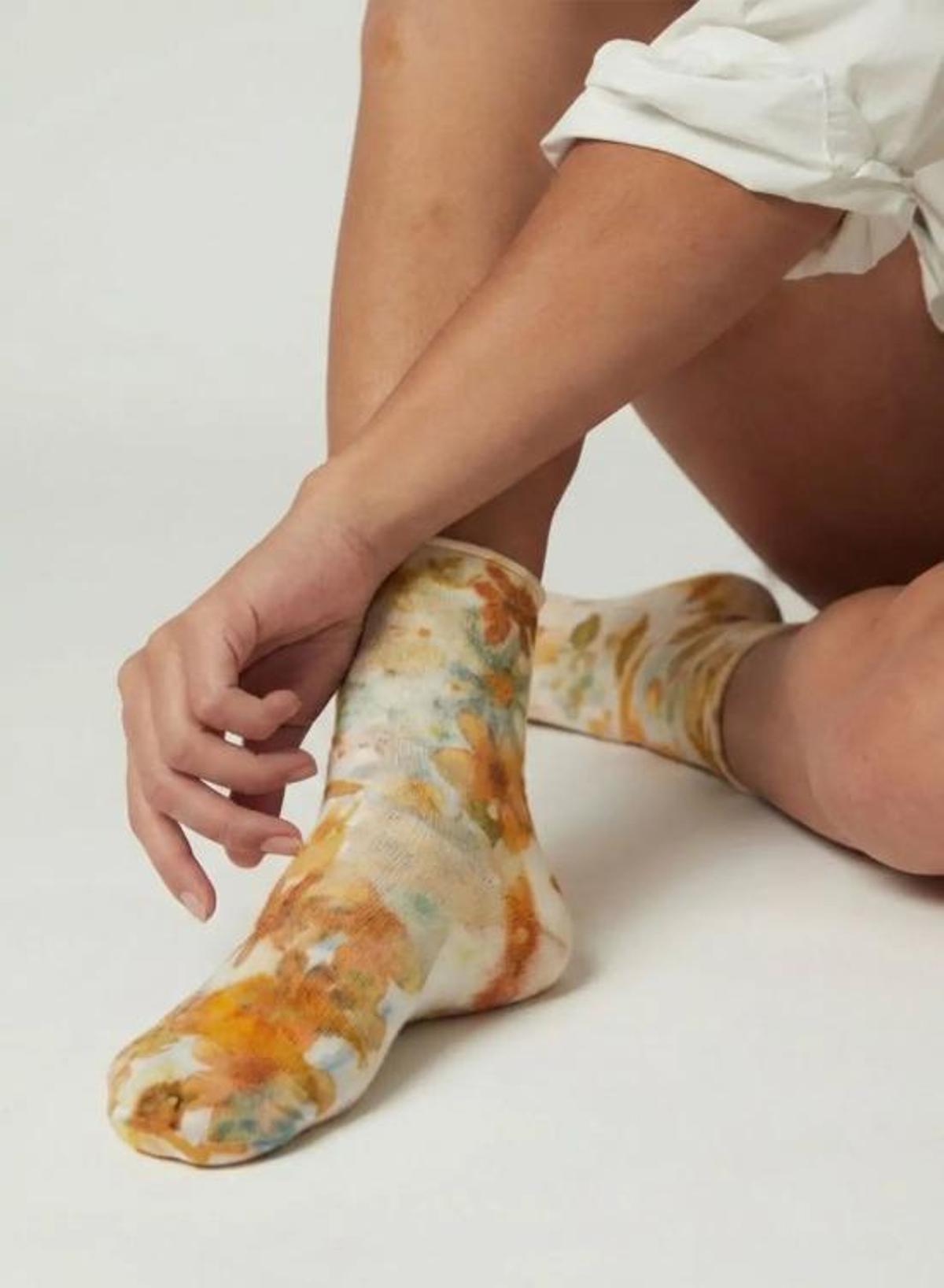 Calcetines de lino y algodón