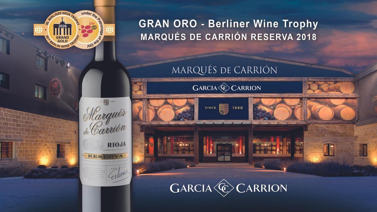 El Marqués de Carrión Reserva 2018 ha sido reconocido con el Gran Oro.