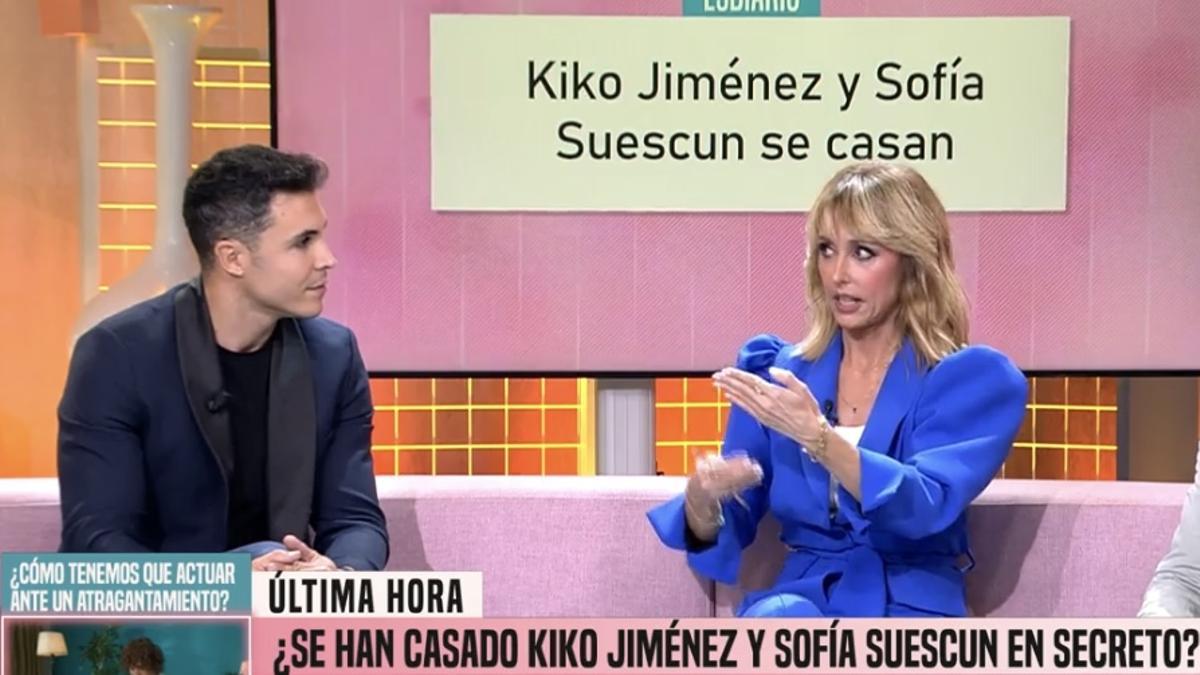 Kiko Jiménez con Emma García, en 'Fiesta'