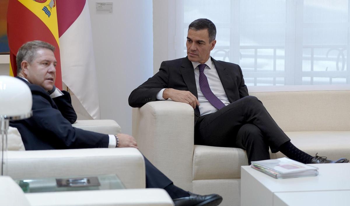 Sánchez recibe a López Miras, Mazón y Page Sánchez recibe a López Miras, Mazón y Page