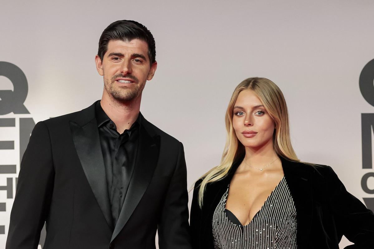 Thibaut Courtois y Mishel Gerzig en los Premios GQ