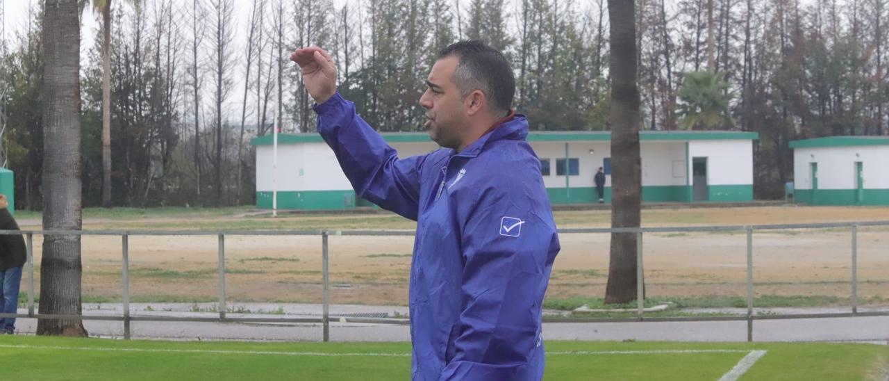 Germán Crespo, durante una sesión de trabajo en la Ciudad Deportiva.