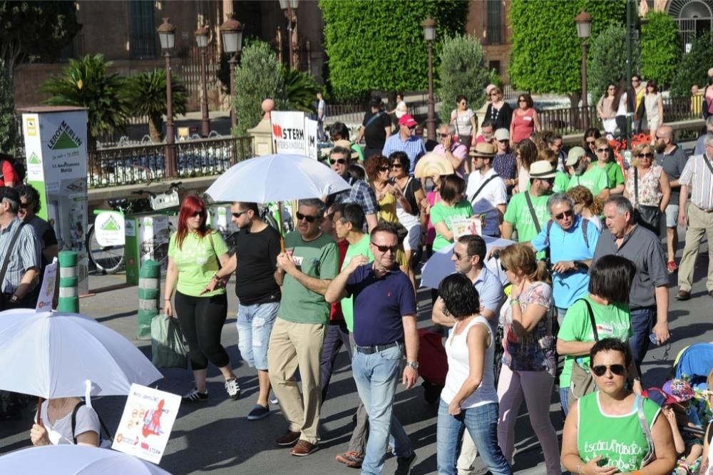 La protesta de educación en Murcia, en imágenes