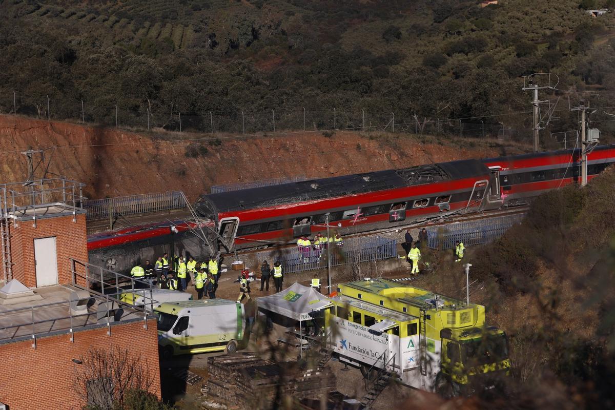 Imagen del lugar del accidente en Adamuz