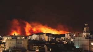 Una imagen del incendio forestal de Valencia.