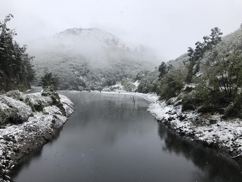 Nevada en el Suroccidente de Asturias