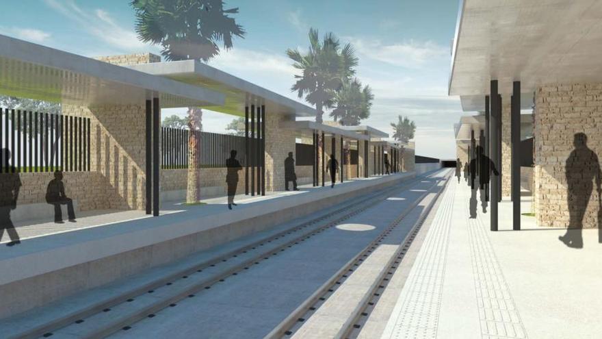 Recreación virtual de la futura estación del Parc Bit