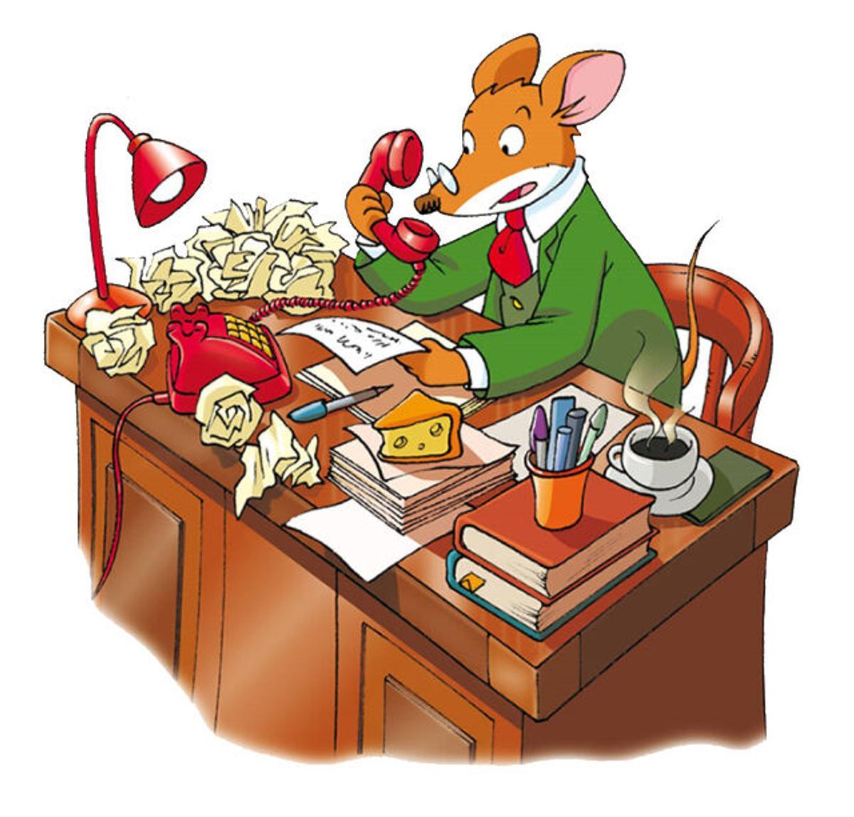 Geronimo Stilton en su despacho