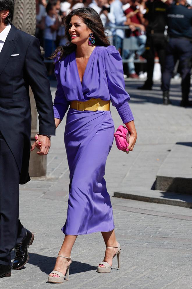 El look morado de invitada (firmado por Inés Alcalde) que Nuria Roca llevó la boda de Pilar Rubio y Sergio Ramos está de rebajas Woman