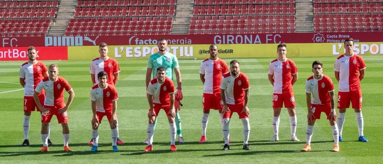 Once del Girona en un encuentro de esta temporada