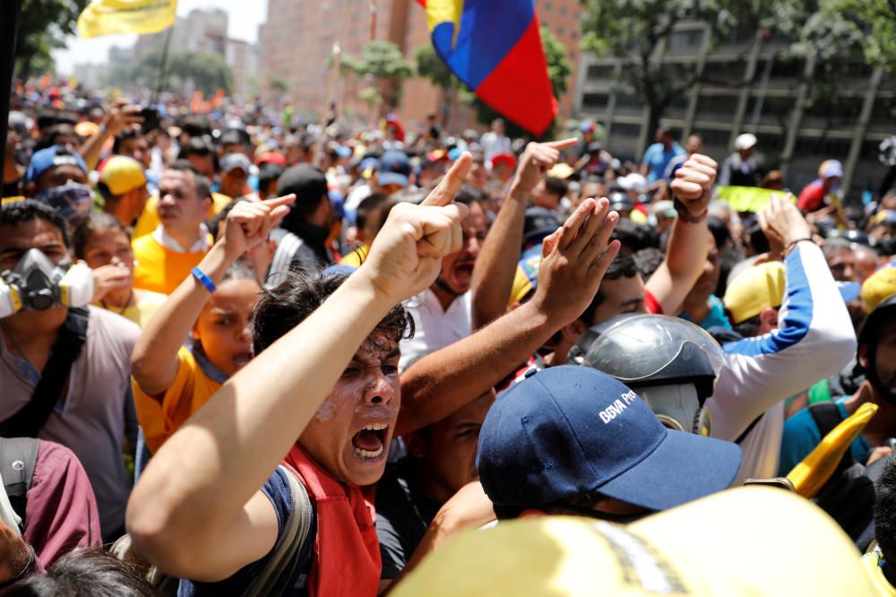 Incidentes en la marcha opositora en Venezuela