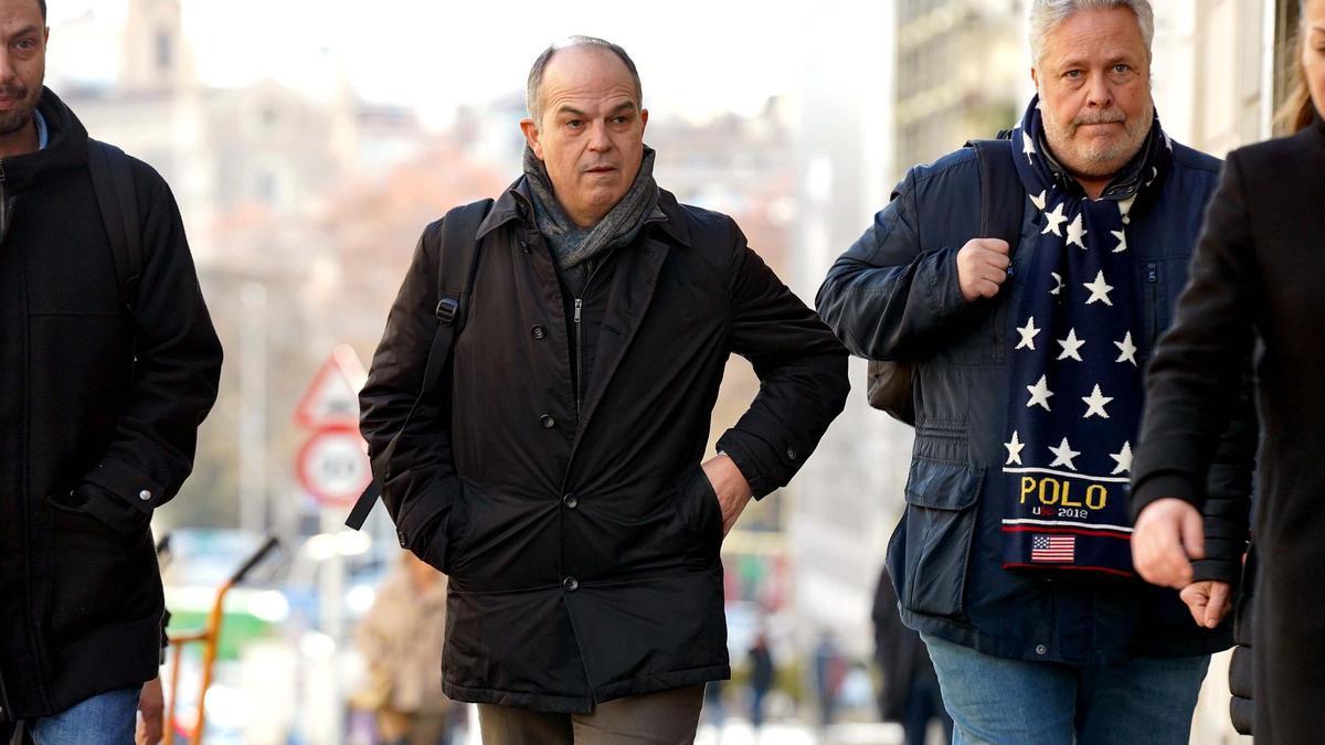 Jordi Turull, este miércoles en Madrid, antes de la reunión con Cerdán.