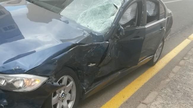 Accidente de una ambulancia en Vecindario