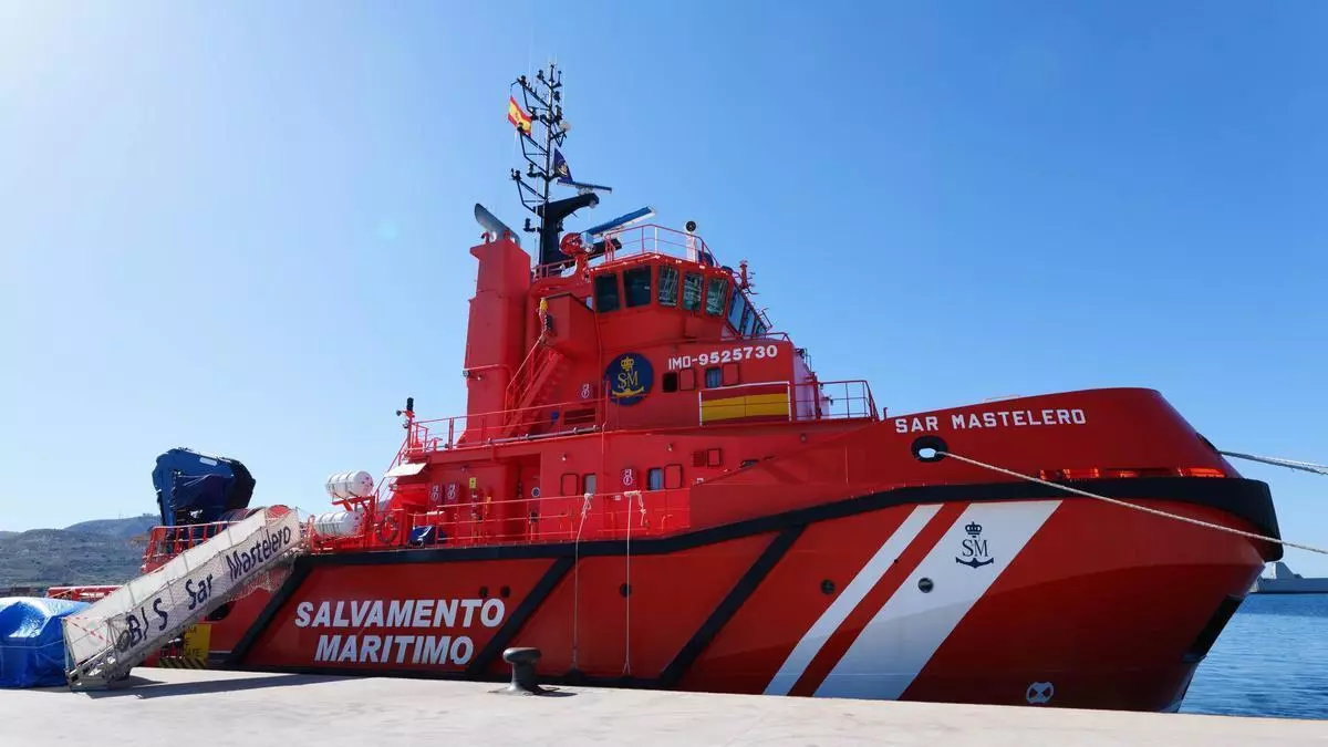 El SAR Mastelero, embarcación de Salvamento Marítimo atracada en Cartagena