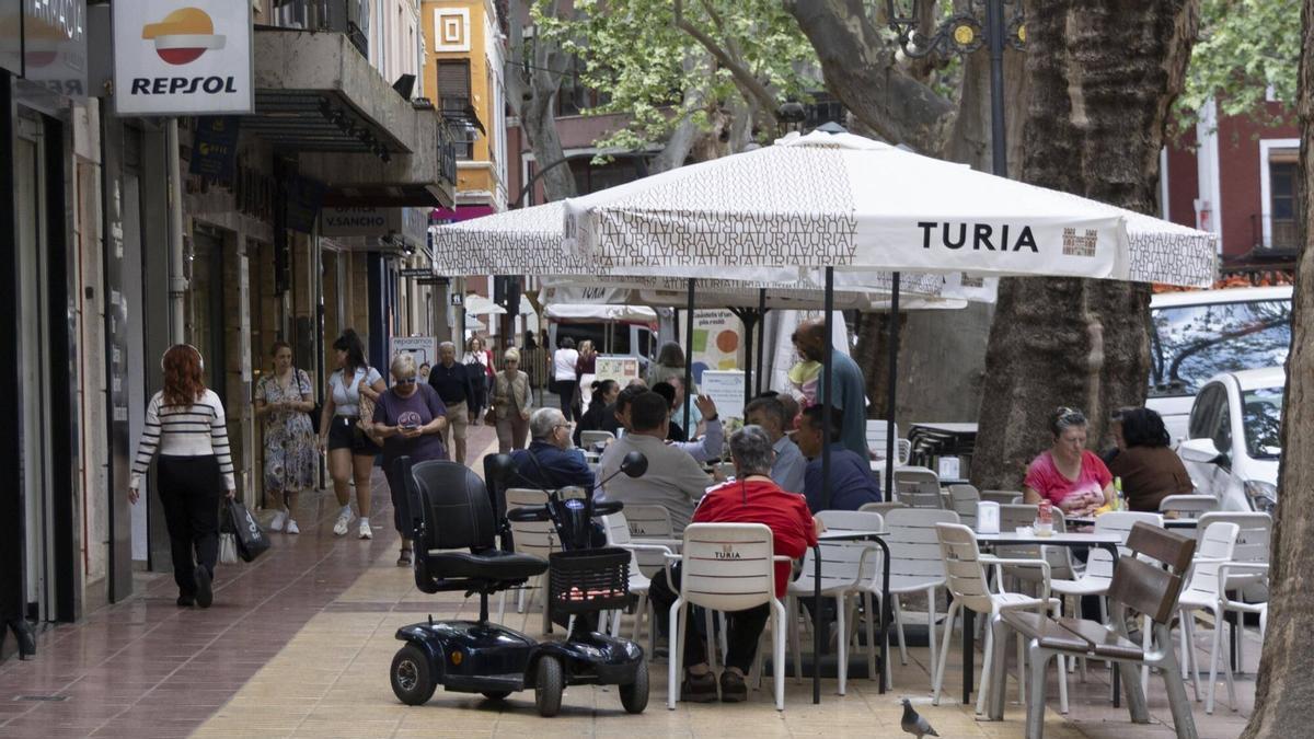 Terraza de un bar en Xàtiva