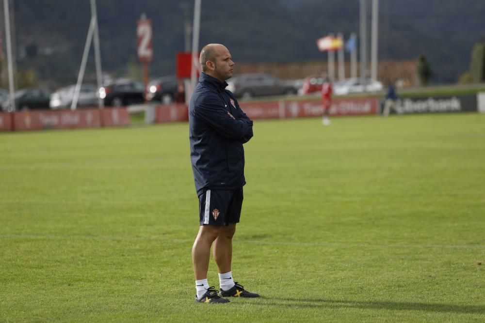 Entrenamiento del Sporting en Mareo.