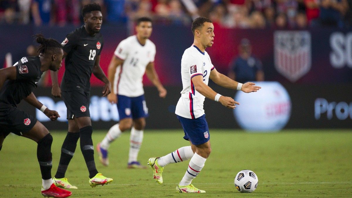 Dest, durante el partido de Estados Unidos ante Canadá