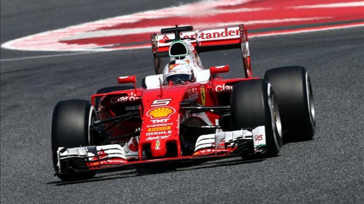 Vettel, en Montmeló