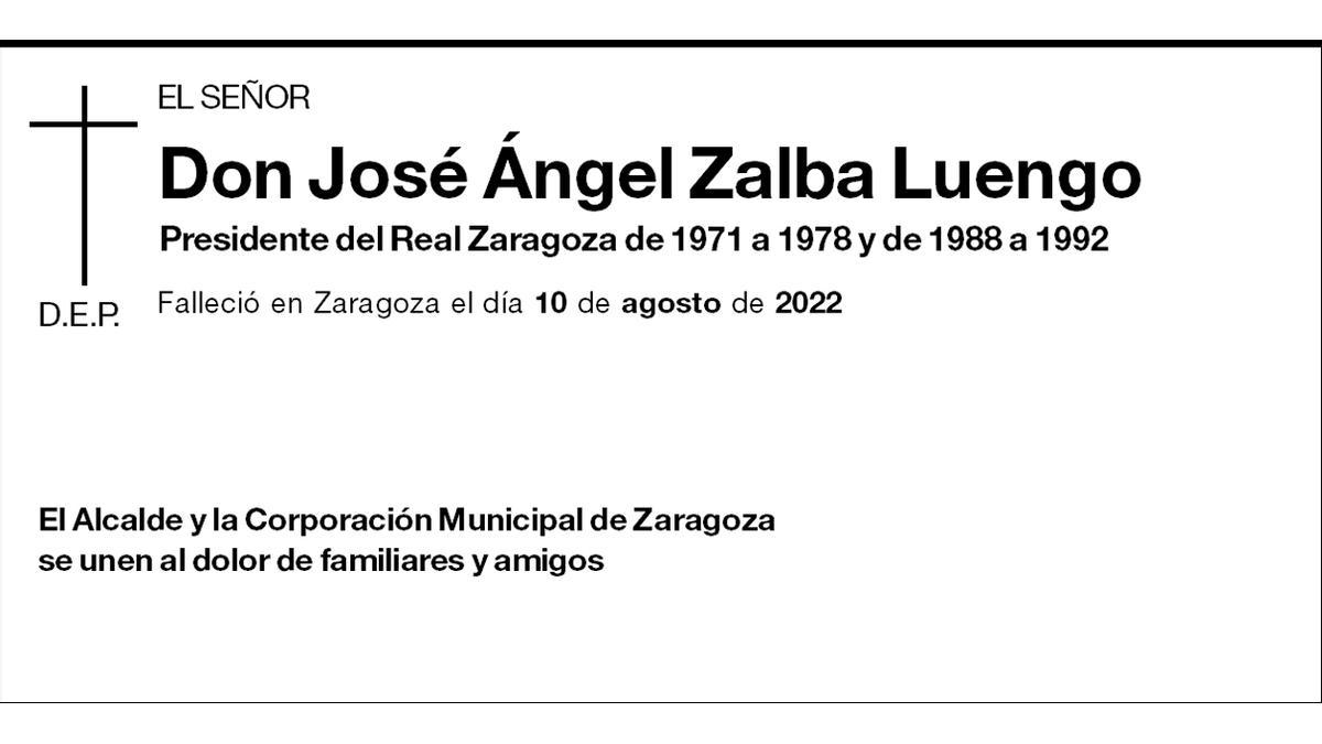 Don José Ángel Zalba Luengo