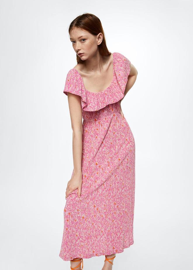 Vestido estampado floral de Mango Outlet