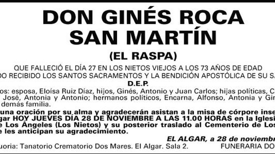 D. Ginés Roca San Martín