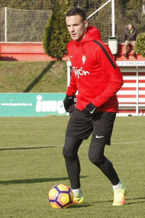 Entrenamiento del Sporting.