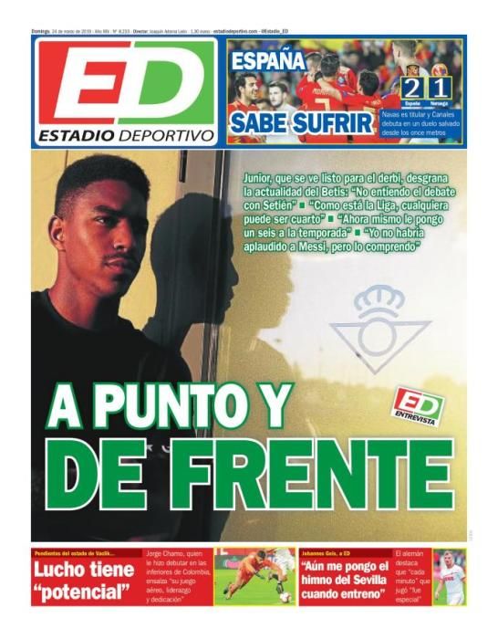 Portada ESTADIO DEPORTIVO domingo 24 de marzo 2019