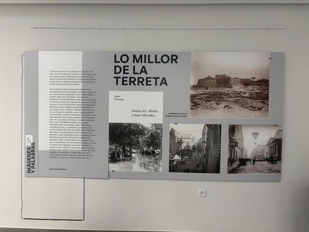 La exposición cuenta con textos periodísticos