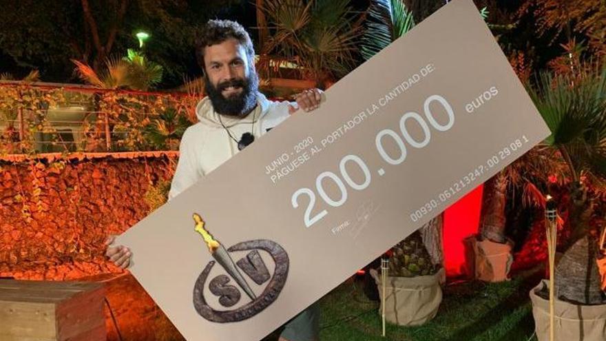Imagen de Jorge Pérez tras ganar 'Supervivientes' 2020.