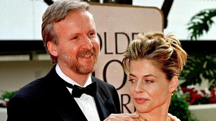 James Cameron y Linda Hamilton.