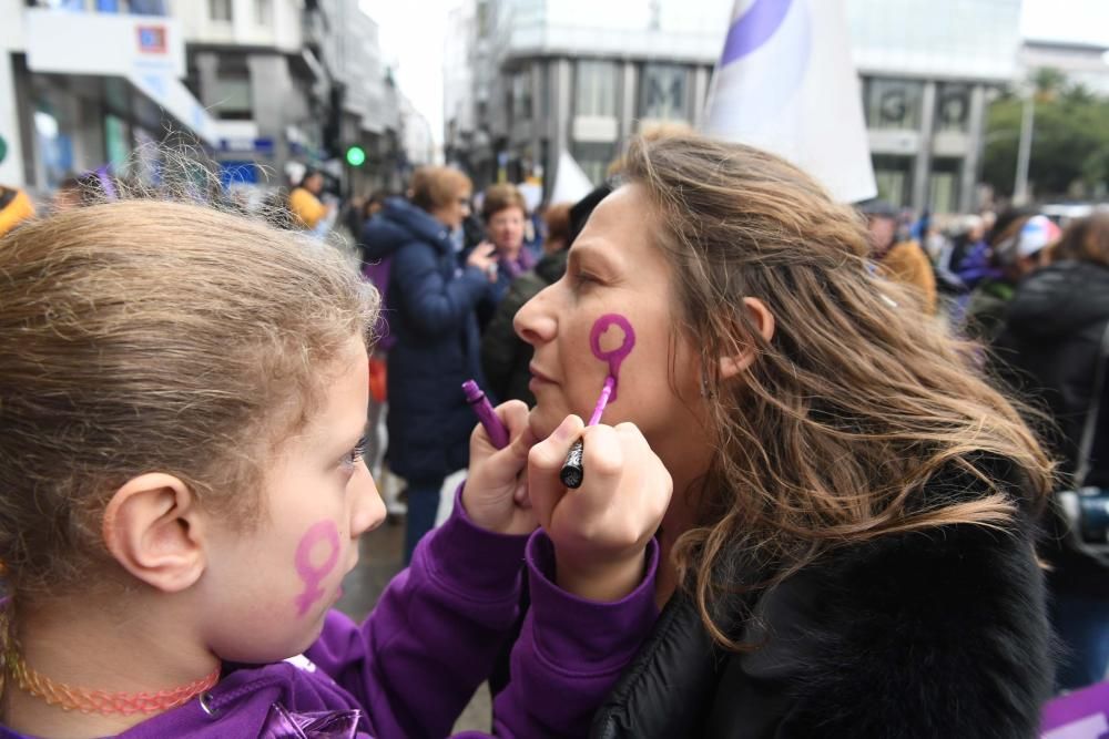 Unas 13.000 personas en el 8-M en A Coruña